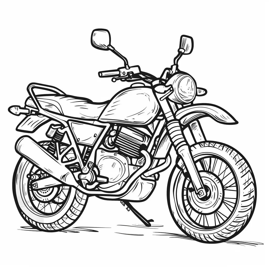 coloriage Moto pour enfant