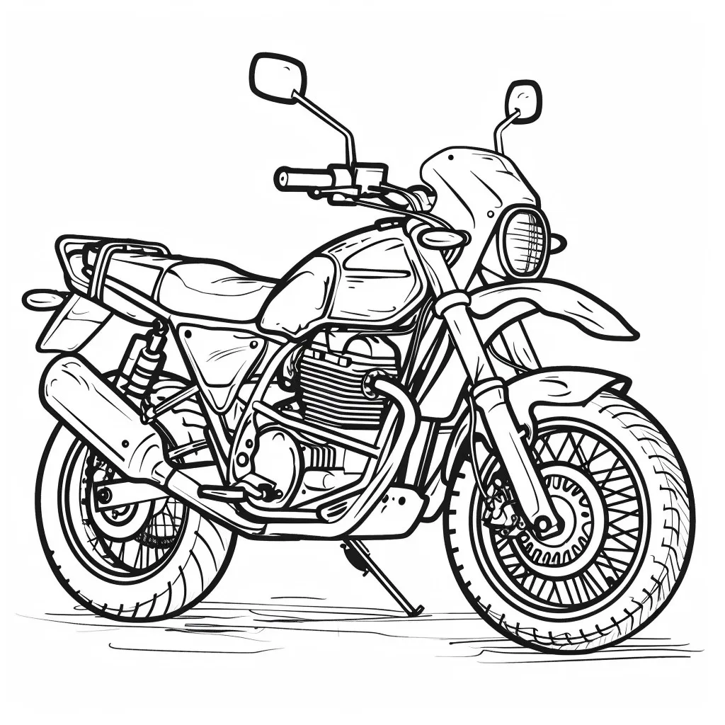 coloriage Moto à imprimer pdf gratuit 1