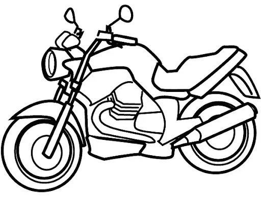 coloriage Moto pour enfant à imprimer 1