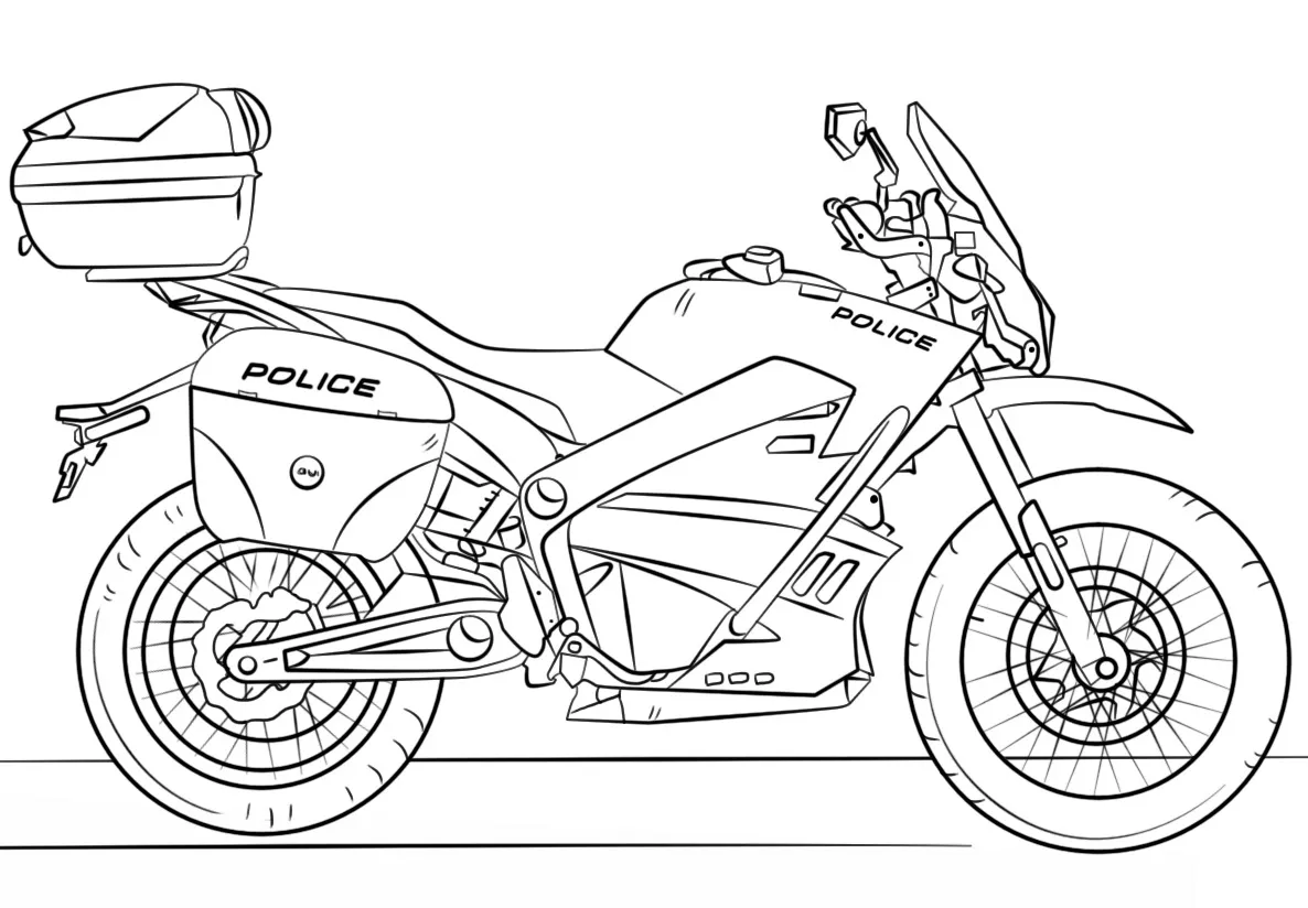 coloriage Moto à imprimer pour enfant de 2 ans 2