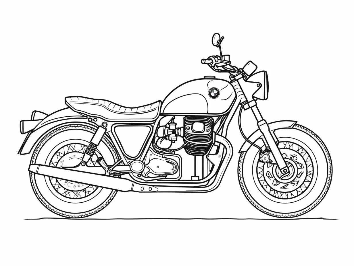 coloriage Moto pour enfant de 8 ans