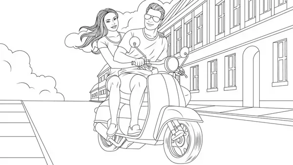 coloriage Moto en ligne 1