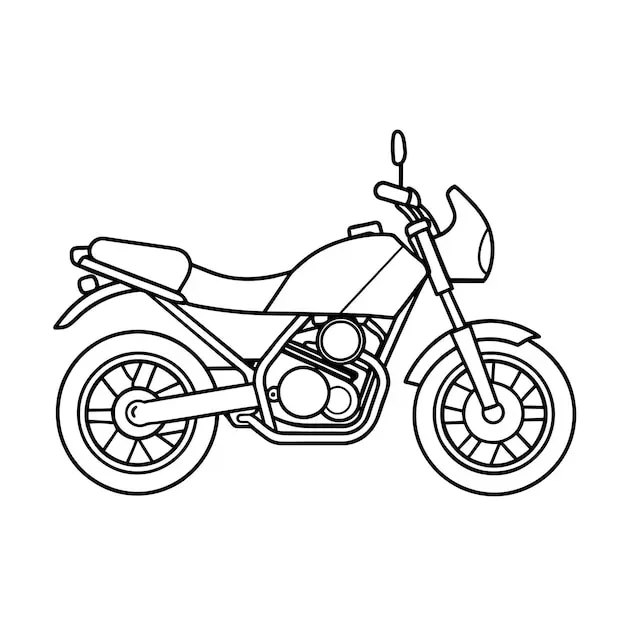 coloriage Moto pour enfant de 4 ans 1