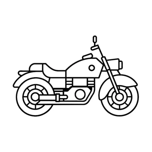 coloriage Moto pour enfant à imprimer 2