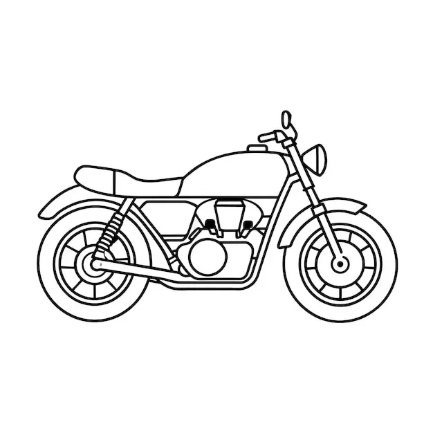 coloriage Moto et découpage à imprimer