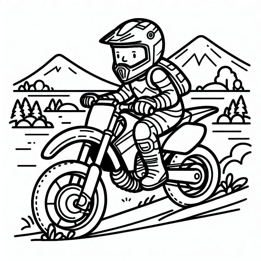 a imprimer coloriage Moto gratuit