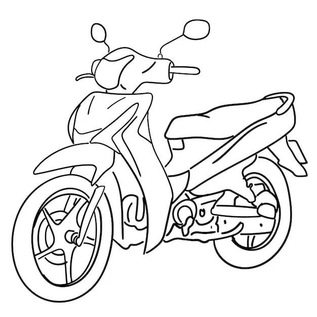 coloriage Moto pour enfants