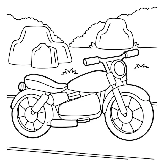 a imprimer coloriage Moto gratuit 2