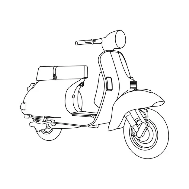 coloriage Moto pour bebe a imprimer