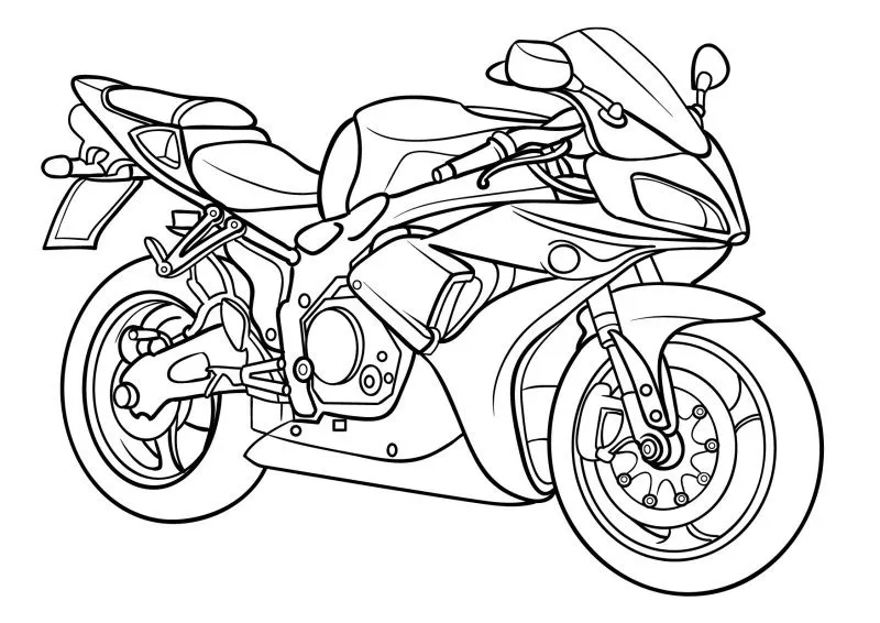 coloriage Moto à imprimer pour enfant de 10 ans 1