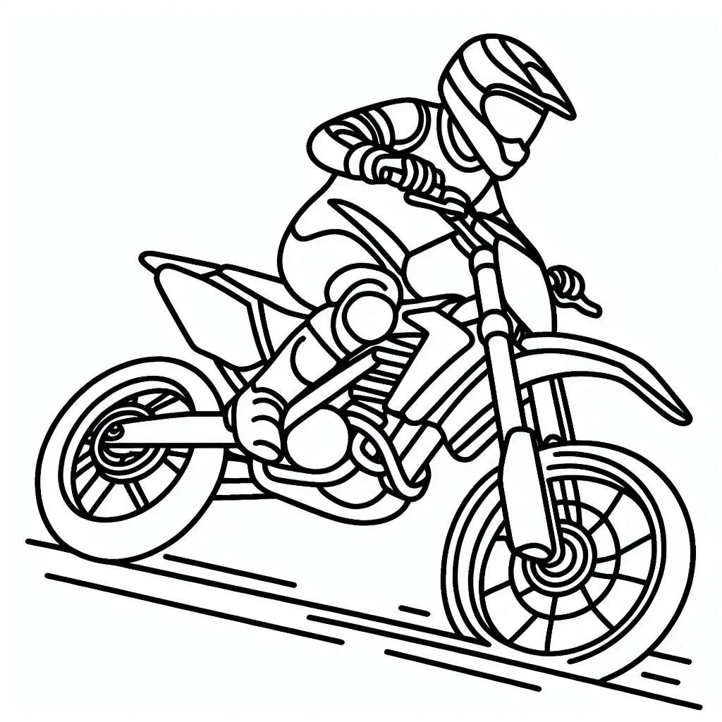 coloriage Moto pour enfant gratuit