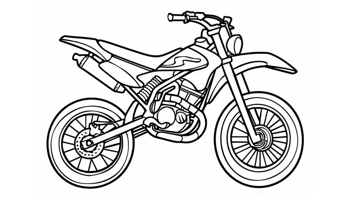 coloriage Moto à imprimer pour enfant de 10 ans