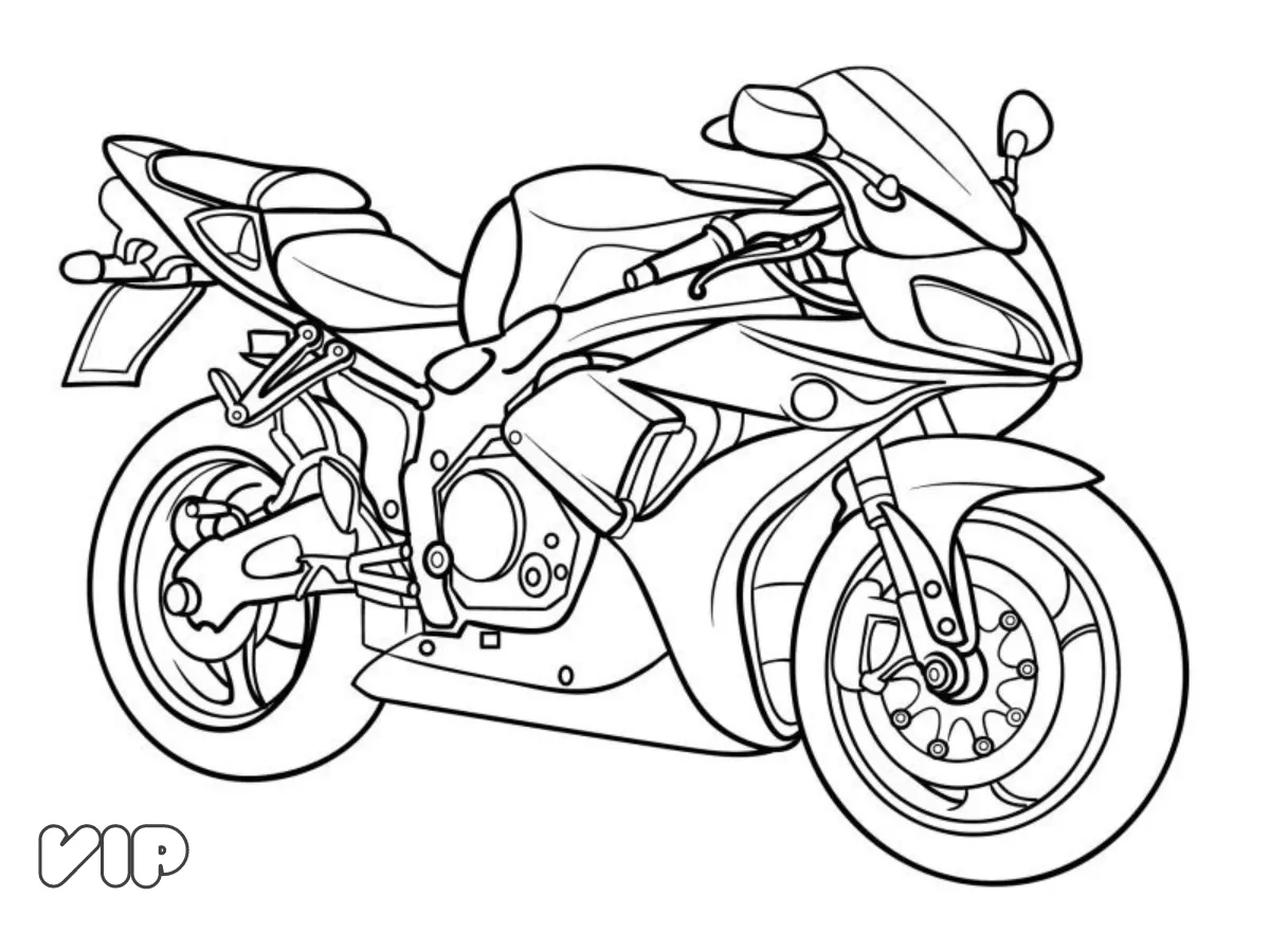 coloriage Moto à imprimer pour enfant de 12 ans