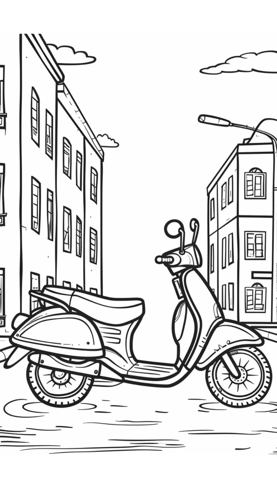 coloriage Moto à imprimer pour enfant de 4 ans