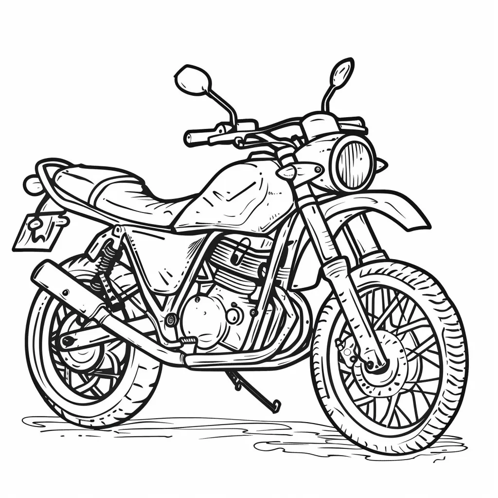 coloriage Moto à imprimer pour enfant de 2 ans 1