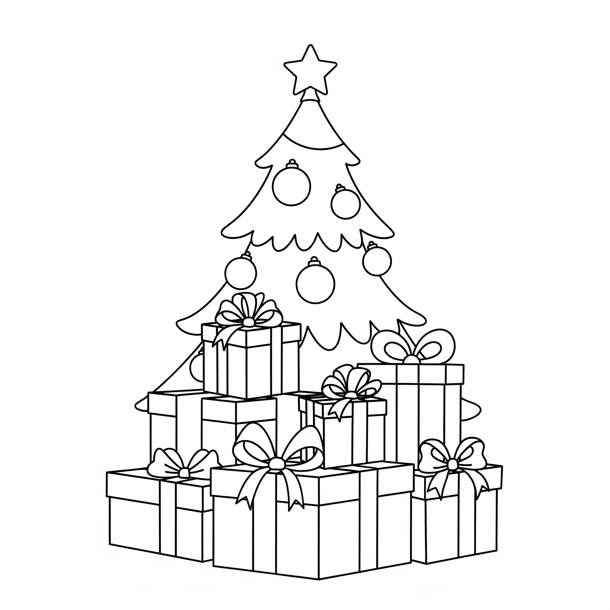 coloriage Noël à imprimer kawaii