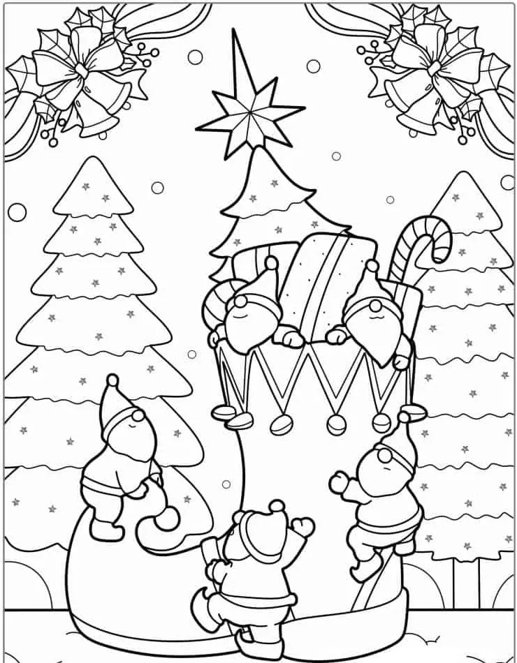 coloriage Noël pour enfant de 4 ans 1