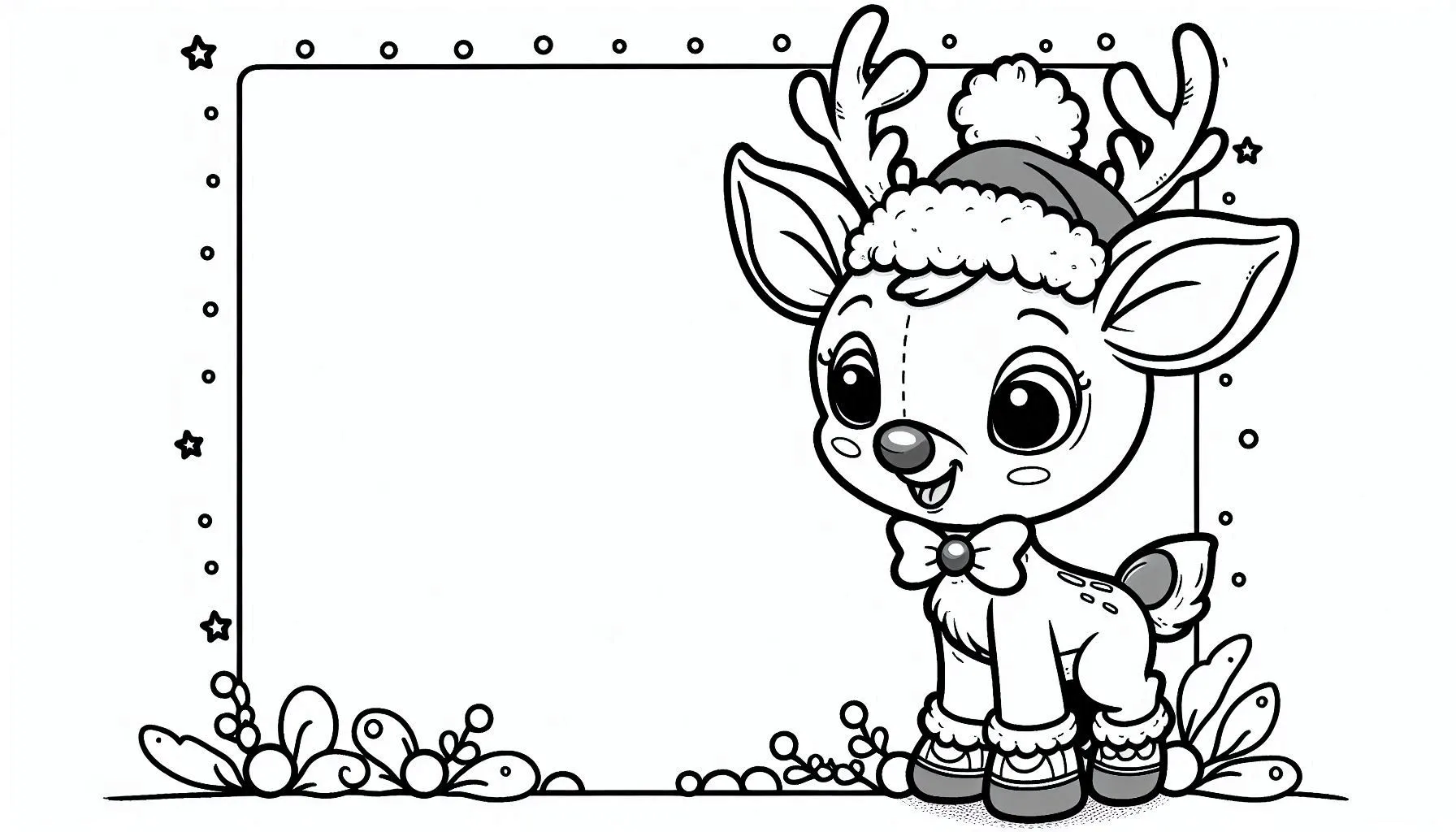 coloriage Noël à imprimer pour enfant de 2 ans