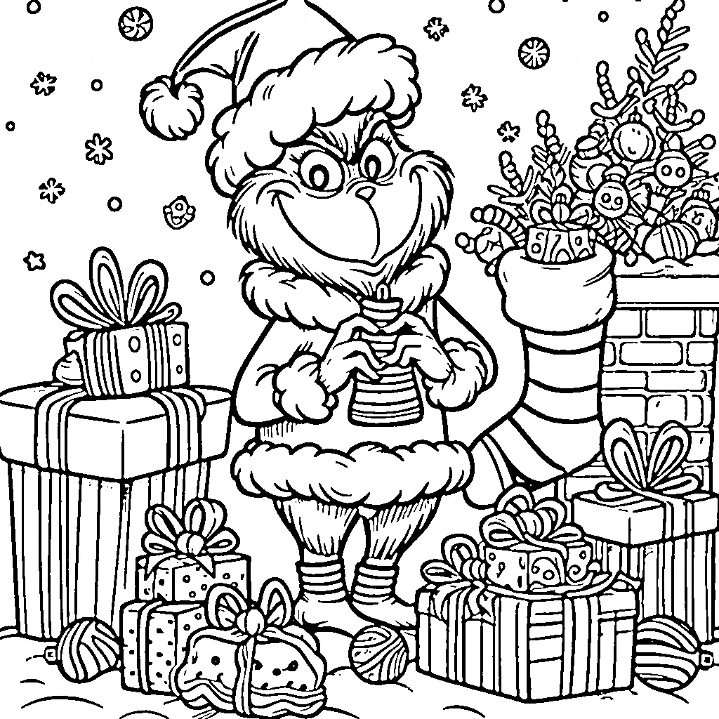 coloriage Noël a imprimer pour enfant de 4 ans