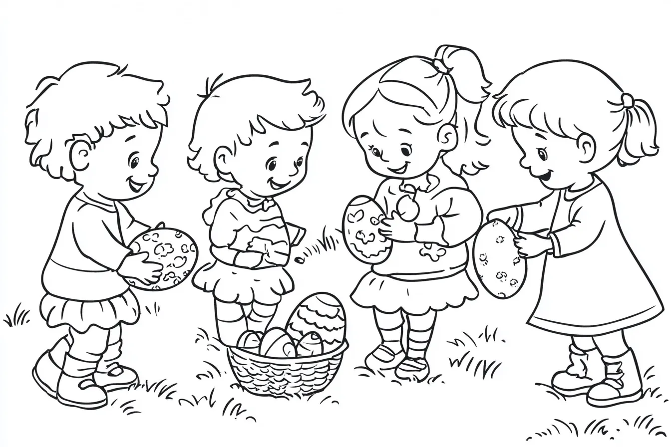 coloriage Pâques pour enfant a imprimer gratuit