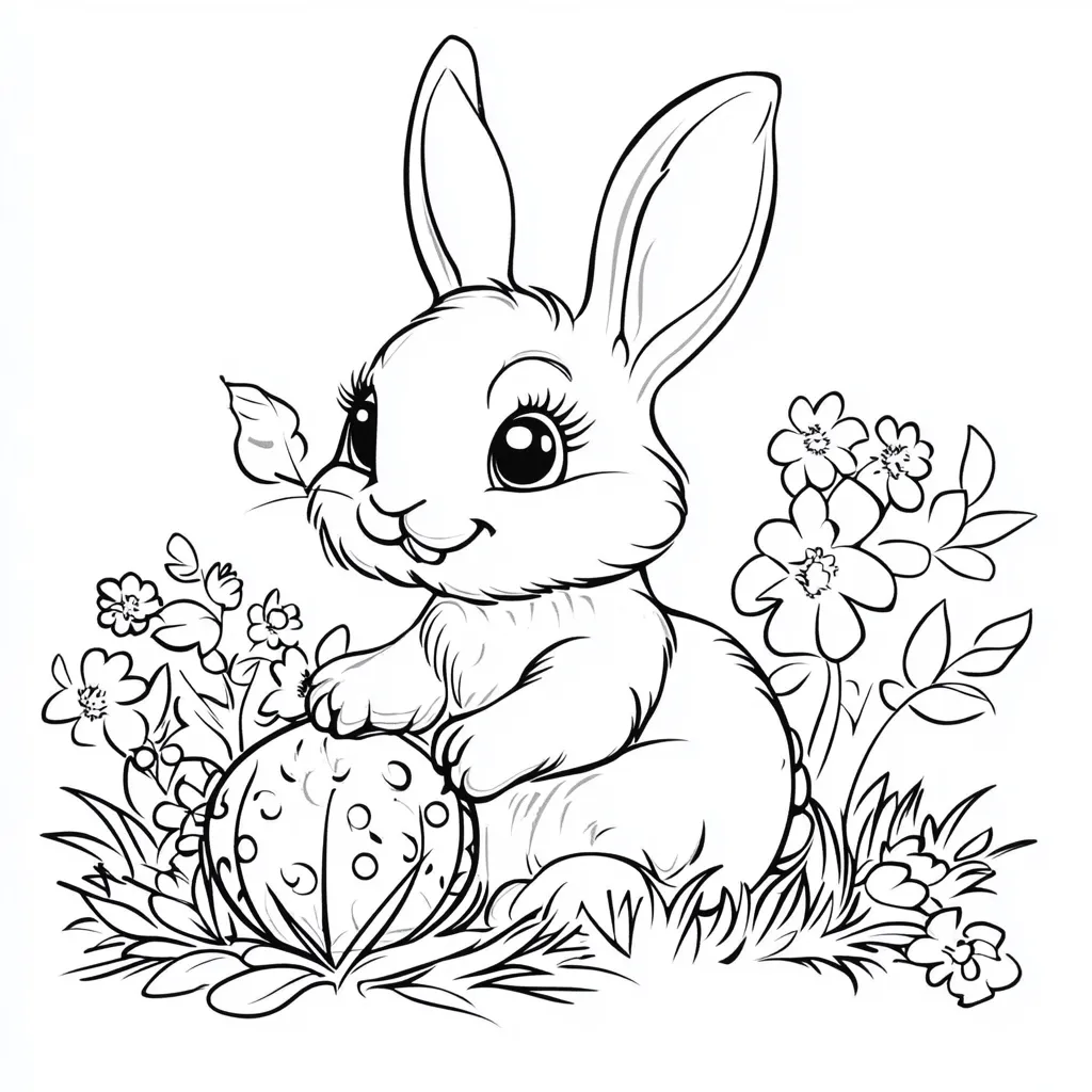 image de coloriage Pâques pour enfant