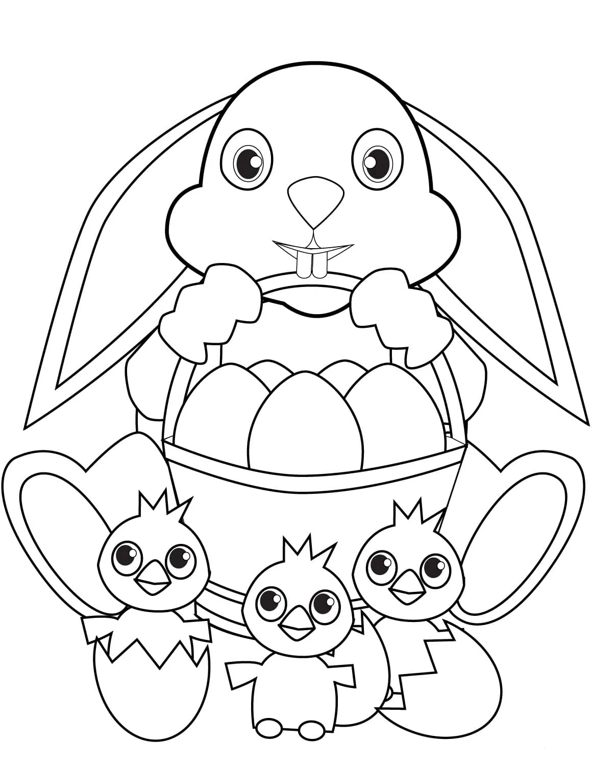 coloriage Pâques pour enfant de 4 ans