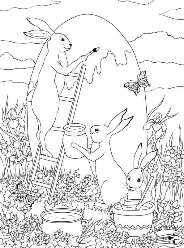 a imprimer coloriage Pâques gratuit