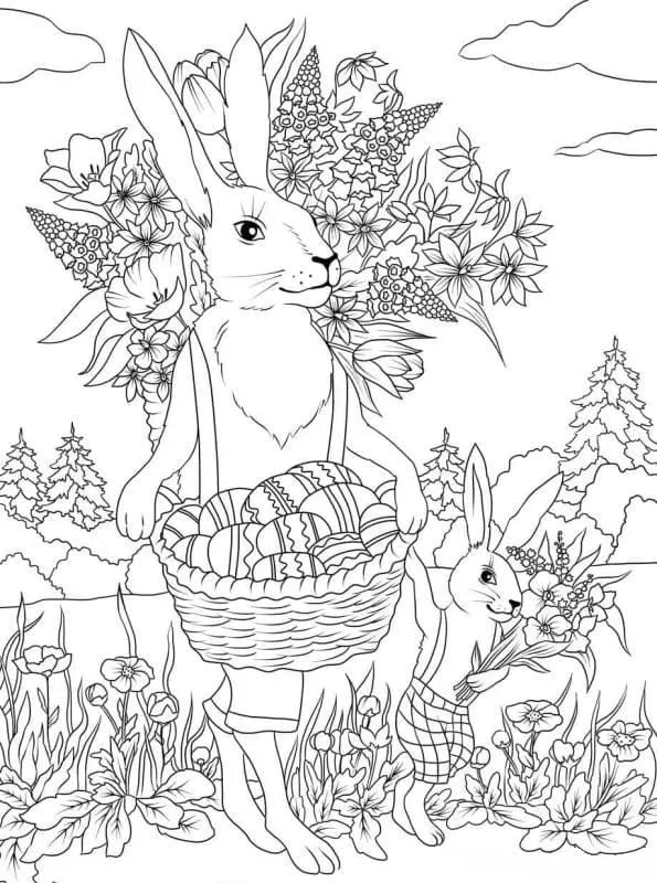 coloriage Pâques pour enfants a imprimer gratuit