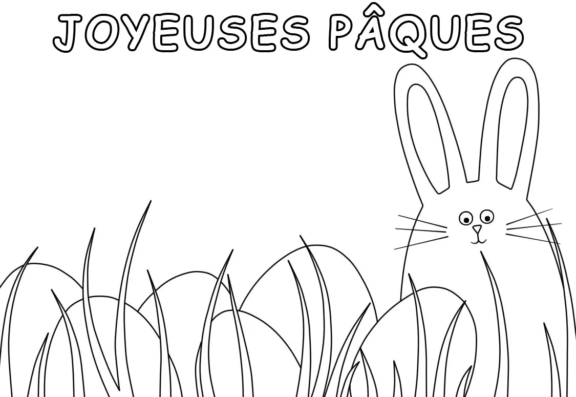 coloriage Pâques à imprimer pour enfant de 2 ans 1