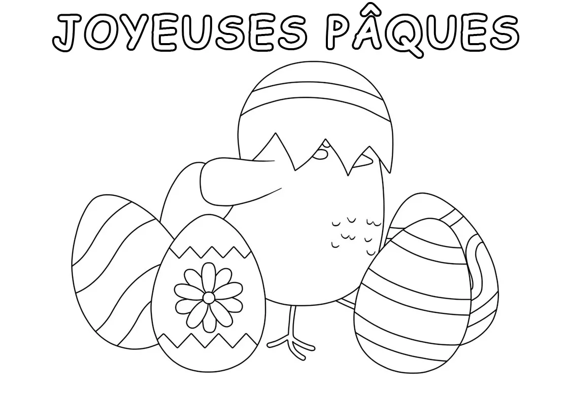 coloriage Pâques à imprimer gratuitement 1