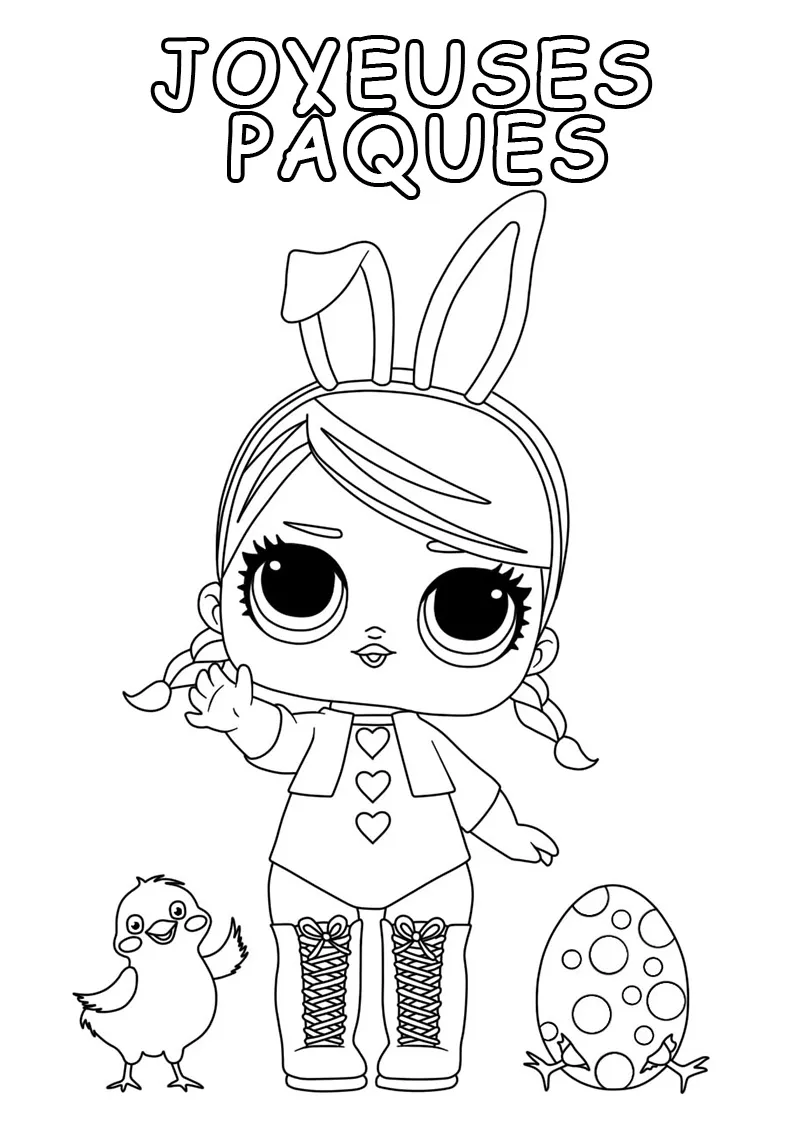 coloriage Pâques en ligne pour enfant