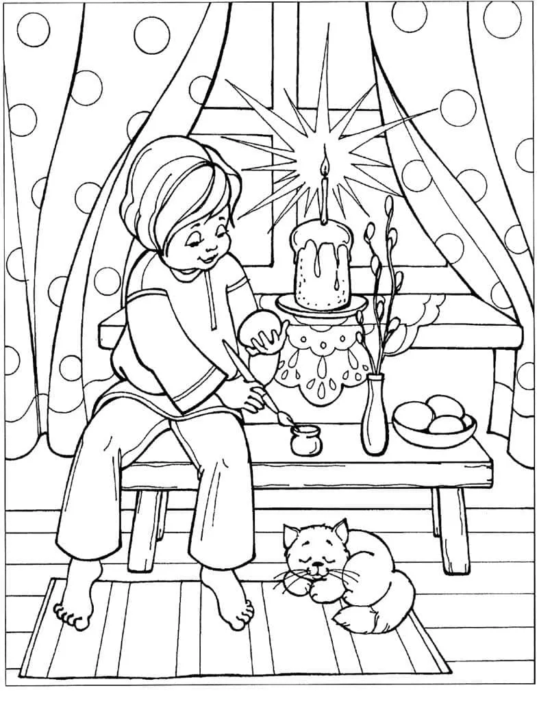 imprimer coloriage Pâques