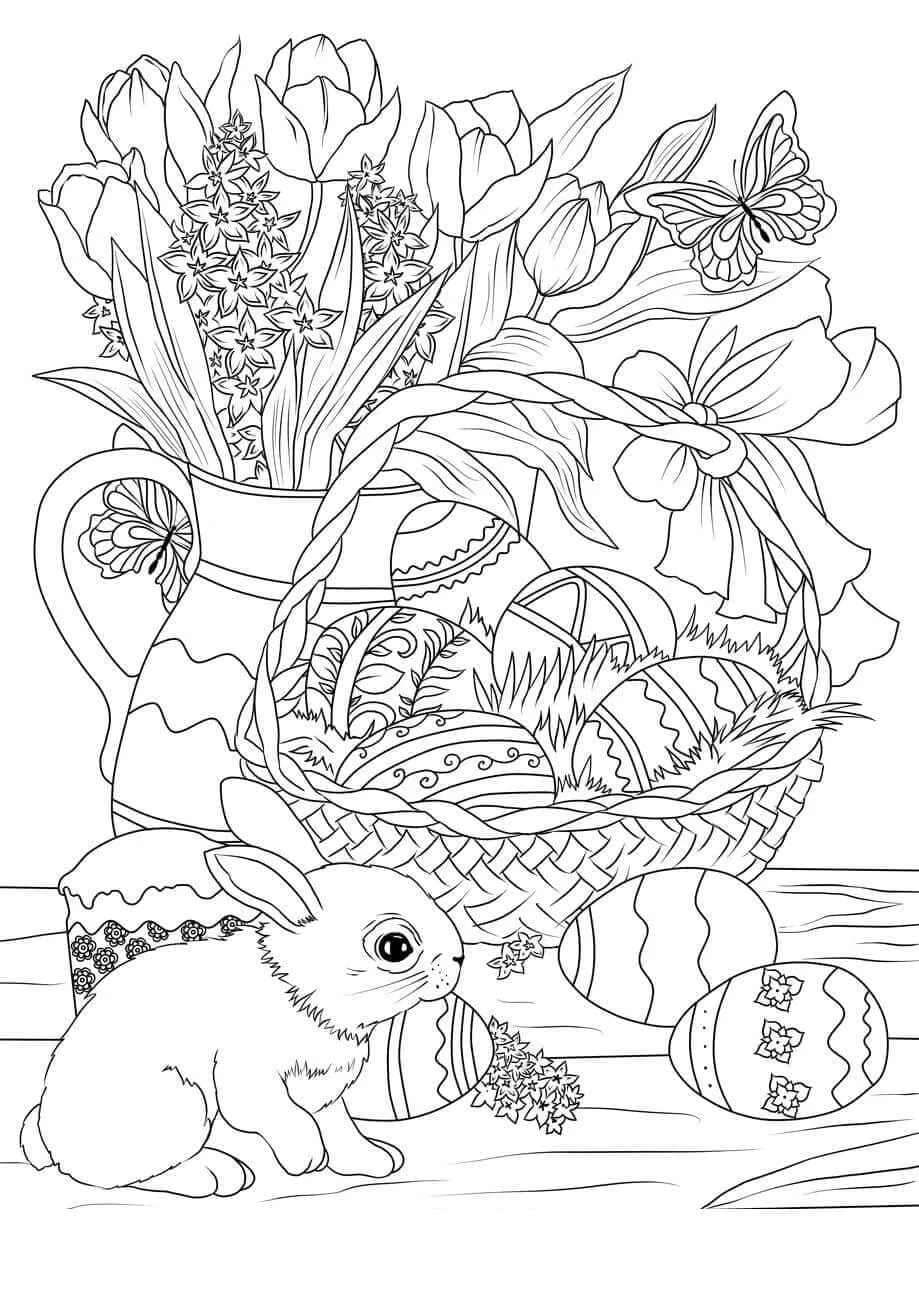 coloriage Pâques pour bebe a imprimer