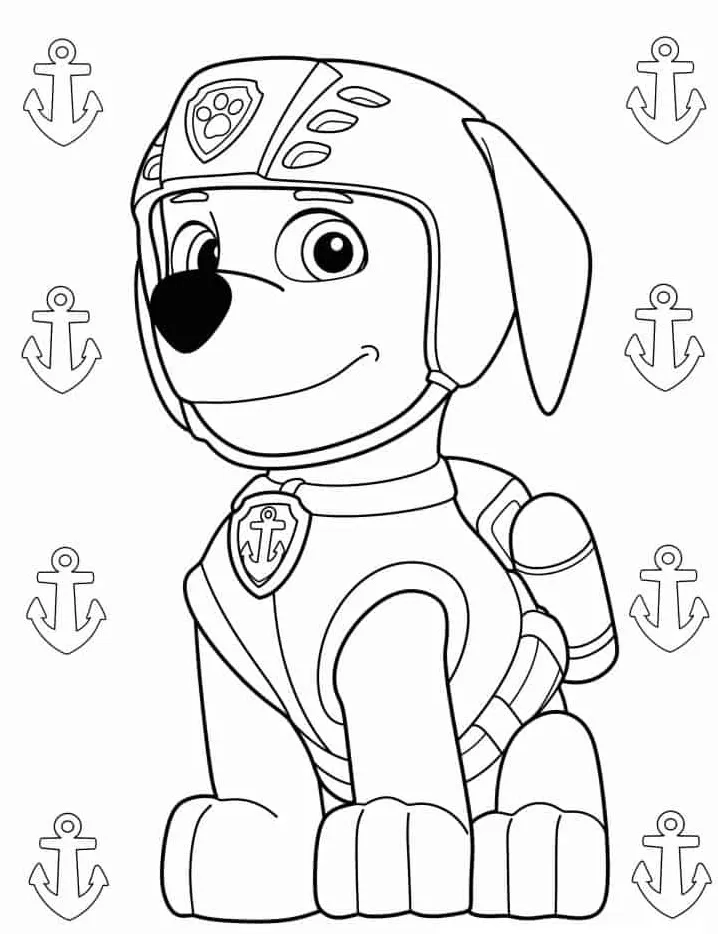 coloriage Pat Patrouille educatif pour enfant 3