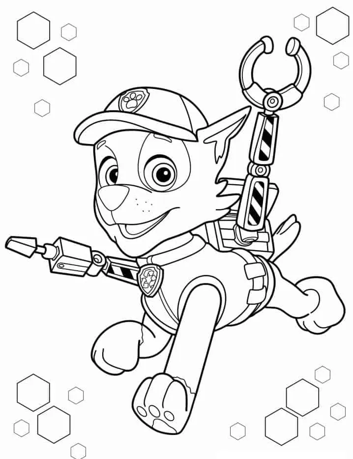 coloriage Pat Patrouille à imprimer kawaii