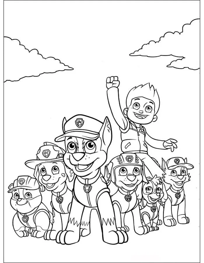 télécharger coloriage Pat Patrouille gratuit 2