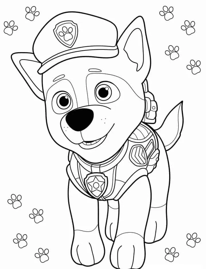 coloriage Pat Patrouille pour enfant de à imprimer 1