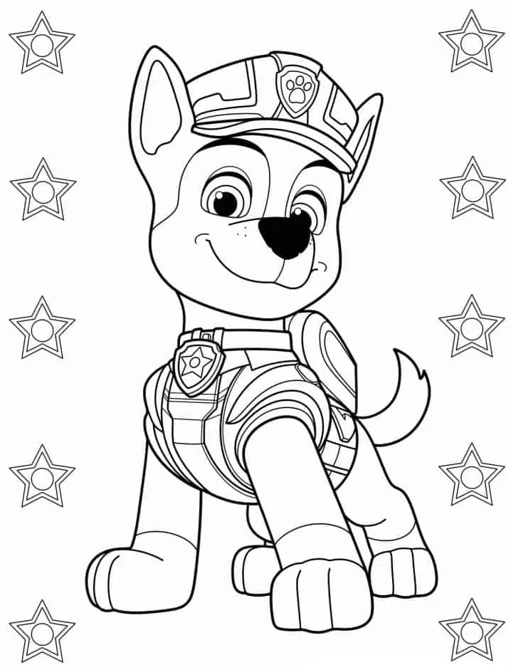 image de coloriage Pat Patrouille pour enfant 1