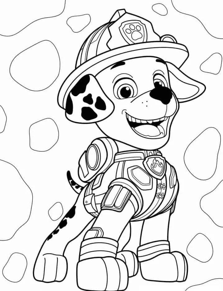 coloriage Pat Patrouille d'enfant a imprimer 2