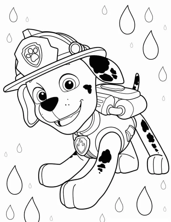 coloriage Pat Patrouille à imprimer pour enfant de 6 ans