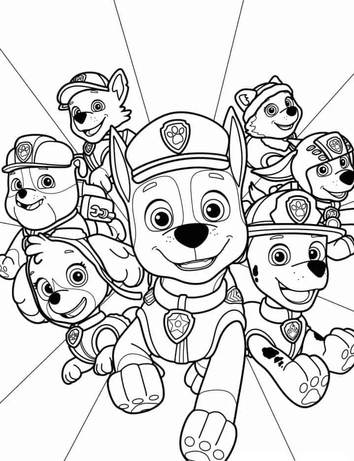 coloriage Pat Patrouille gratuit pour enfants