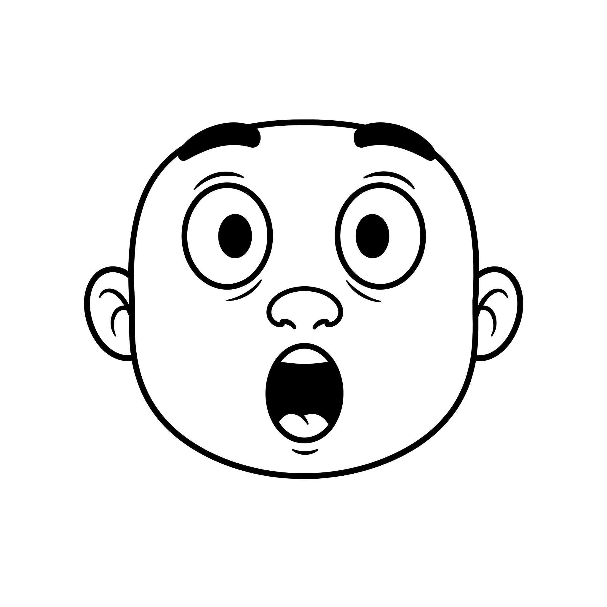 coloriage Peur surpris pour enfant de 3 ans