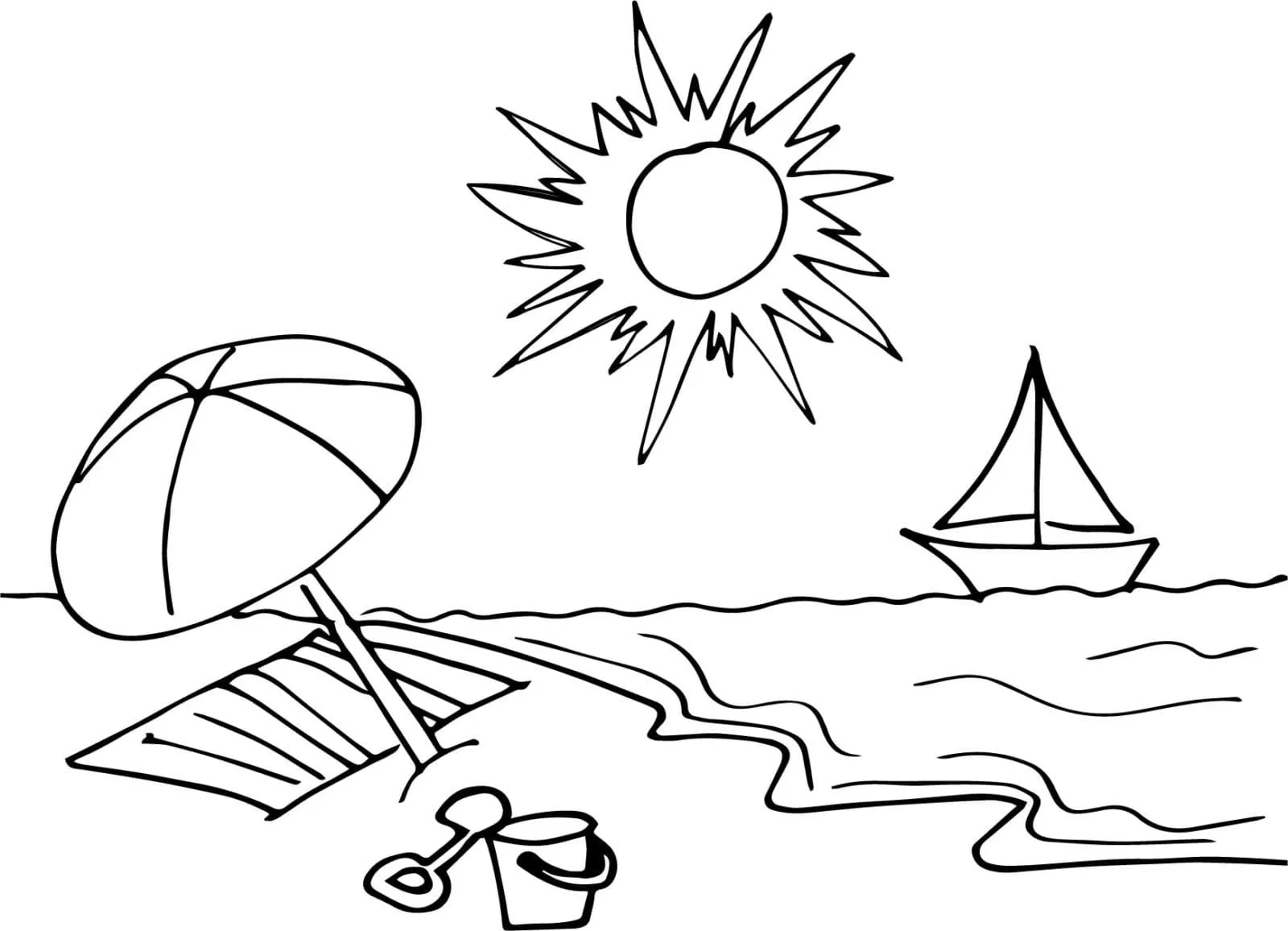 coloriage Plage gratuit