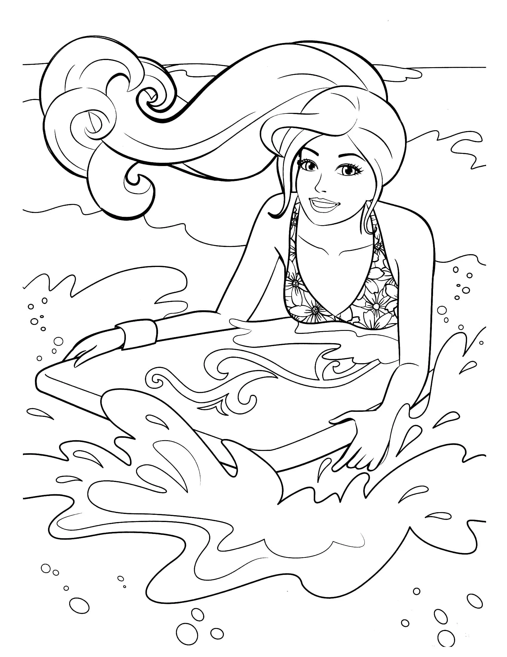 coloriage Plage à imprimer pour enfant de 8 ans