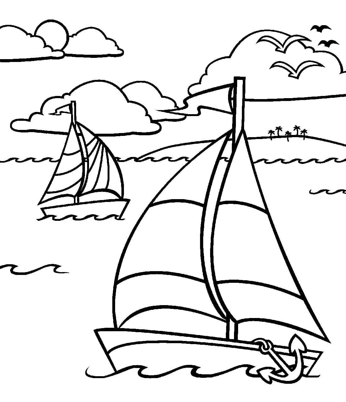 a imprimer coloriage Plage gratuit 1