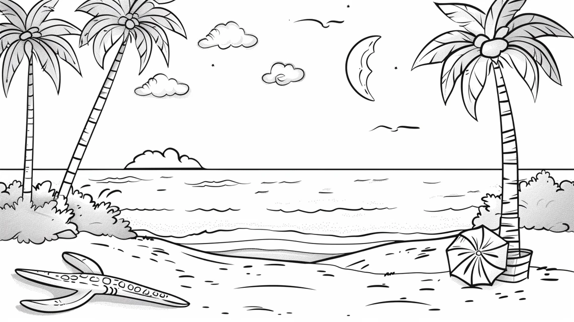 coloriage Plage en ligne