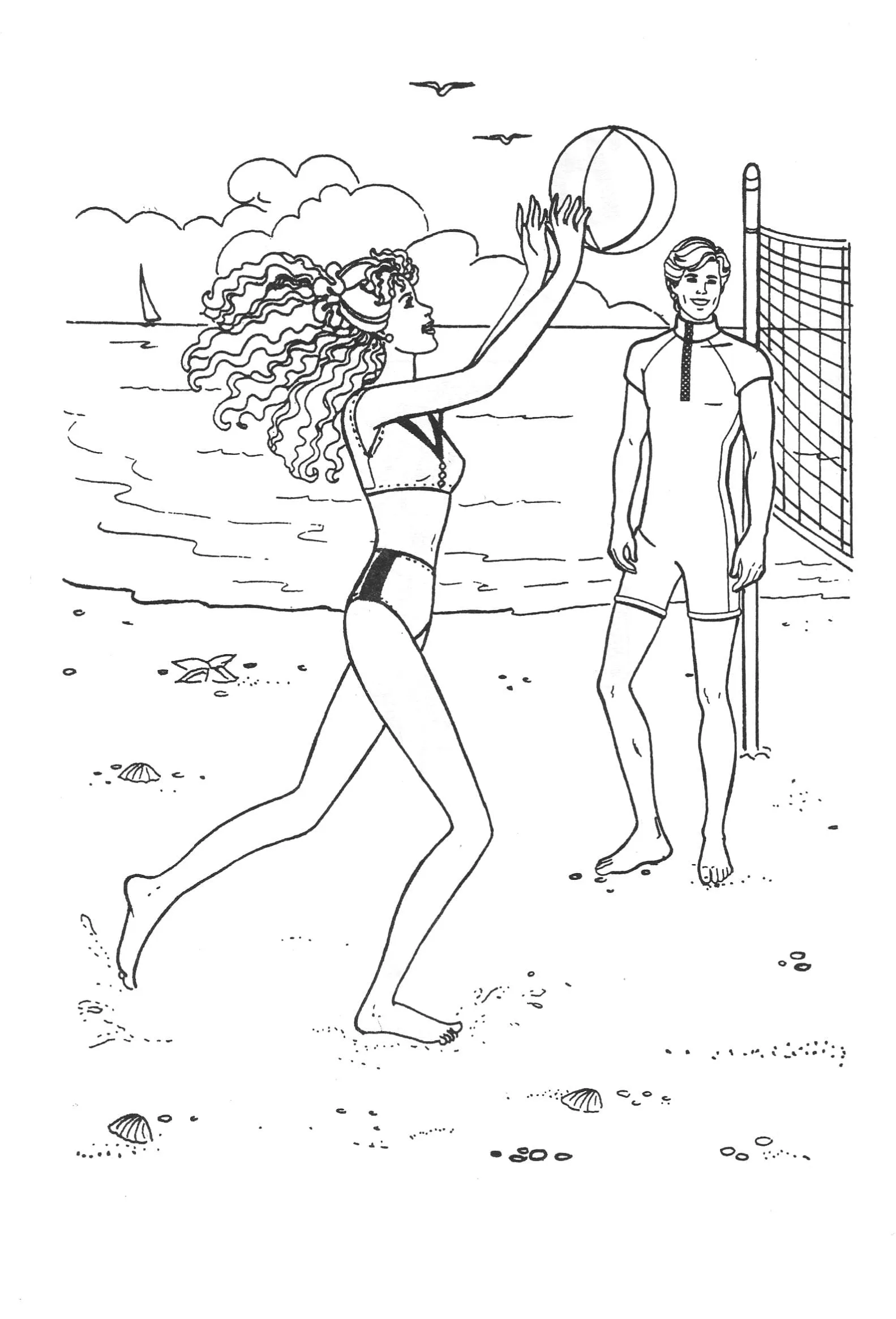 coloriage Plage à imprimer gratuit 2