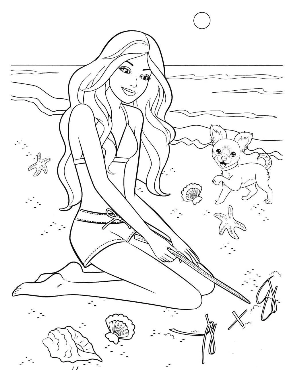 coloriage Plage à imprimer gratuitement 1