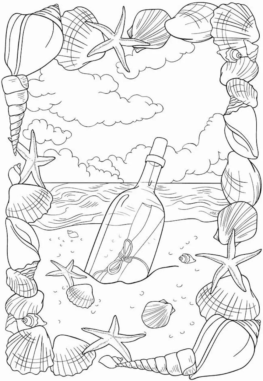 coloriage Plage gratuit a imprimer