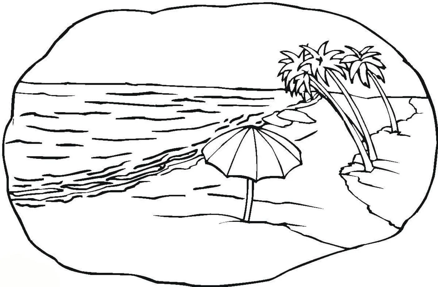 coloriage Plage pour enfant de 2 ans